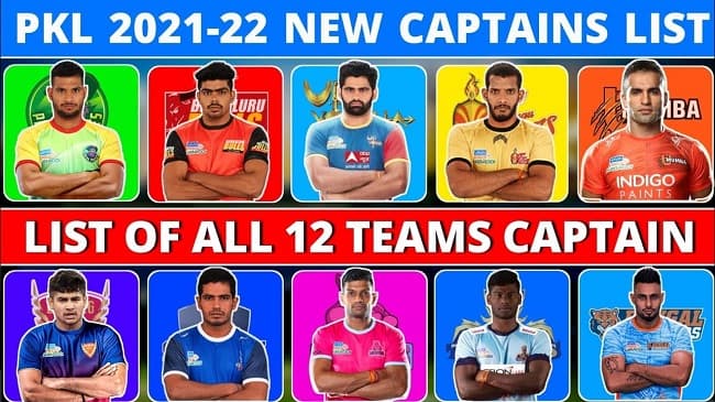 Pro Kabaddi 2021-22 Captains List