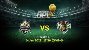 Chattogram Challengers vs Khulna Tigers 6th Match Dhaka Prediction