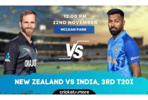 New Zealand Vs India 3rd Match