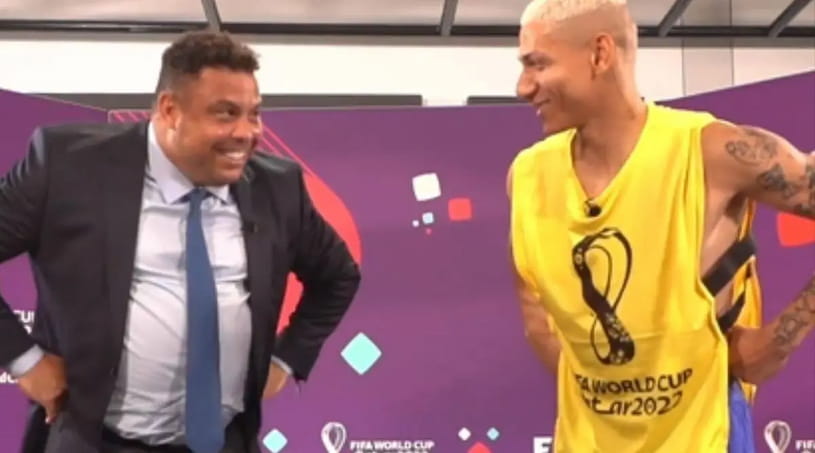 Watch: Ronaldo learns the steps to his signature pigeon dance from Richarlison