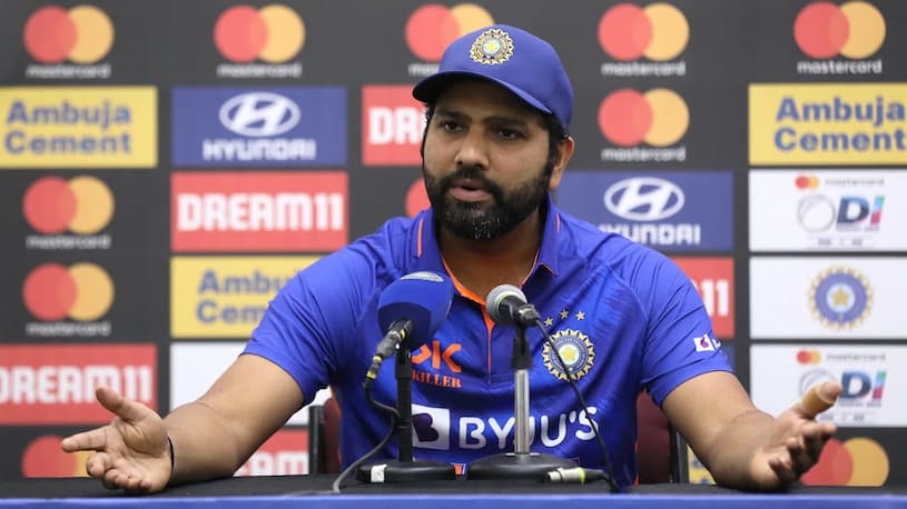 Over the "First ODI Hundred in Three Years" statistic, Rohit Sharma takes aim at the broadcaster