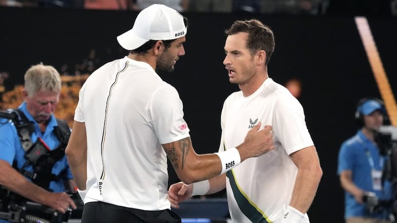 At the Australian Open in 2023, Andy Murray reverses time and defeats Matteo Berrettini in a five-set epic