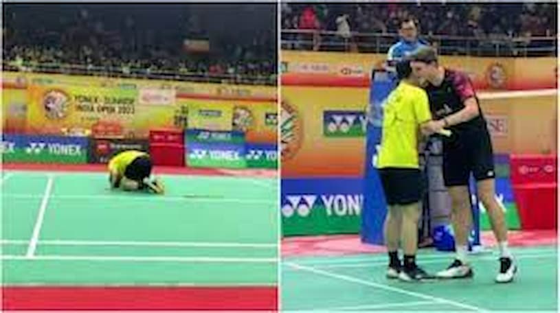 Watch: After defeating Viktor Axelsen in the India Open final, Vitidsarn falls to the ground; The gesture of a Denmark star is priceless