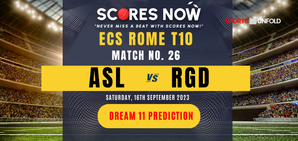 ASL vs RDG Dream11 Prediction, Fantasy Cricket Tips, Playing XI, Pitch Report - ECS Rome T10 2023