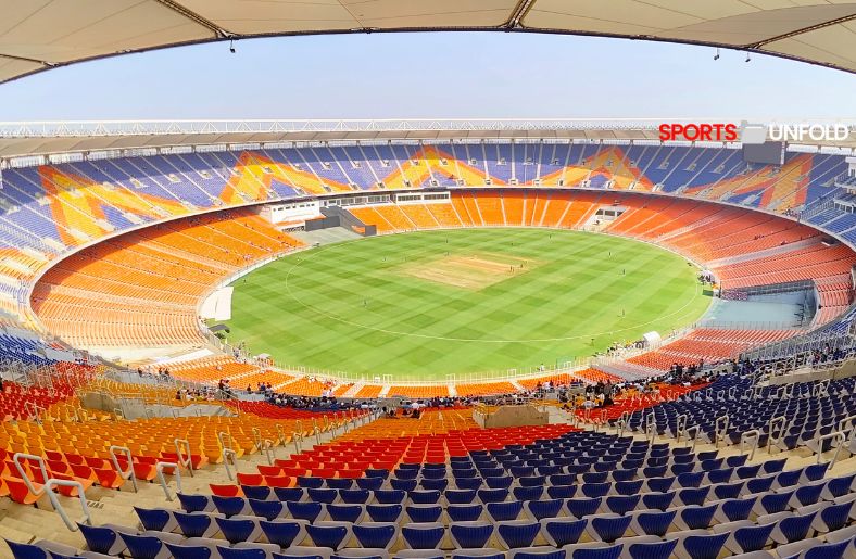 ICC CWC 2023: Narendra Modi Cricket Stadium Capacity, Records, Match List, Weather Conditions, Pitch Report, Boundary Length, T20 Records & Location