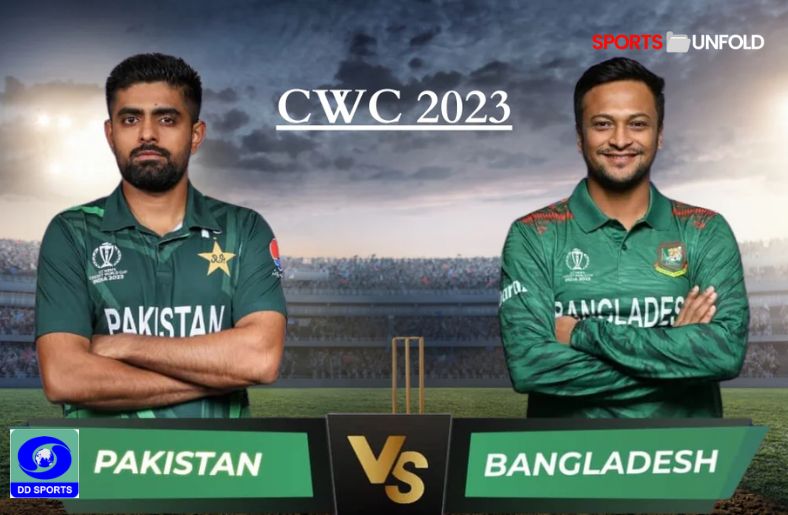 CWC 2023 Live: DD Sports To Provide Live Telecast of Pakistan vs Bangladesh Match No. 31