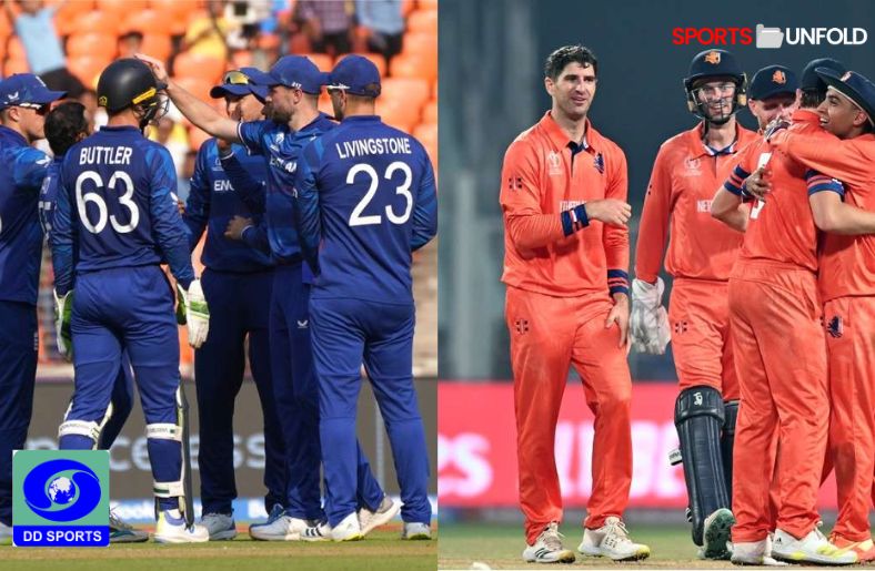 DD Sports To Provide Live Telecast of England vs Netherlands CWC 2023 Match No 40