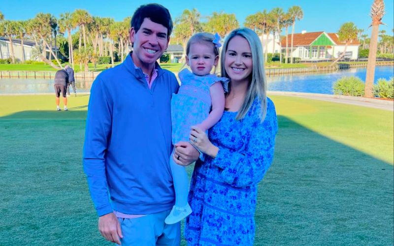 Ben Kohles with his wife Lindsey Carter Kohles and daughter
